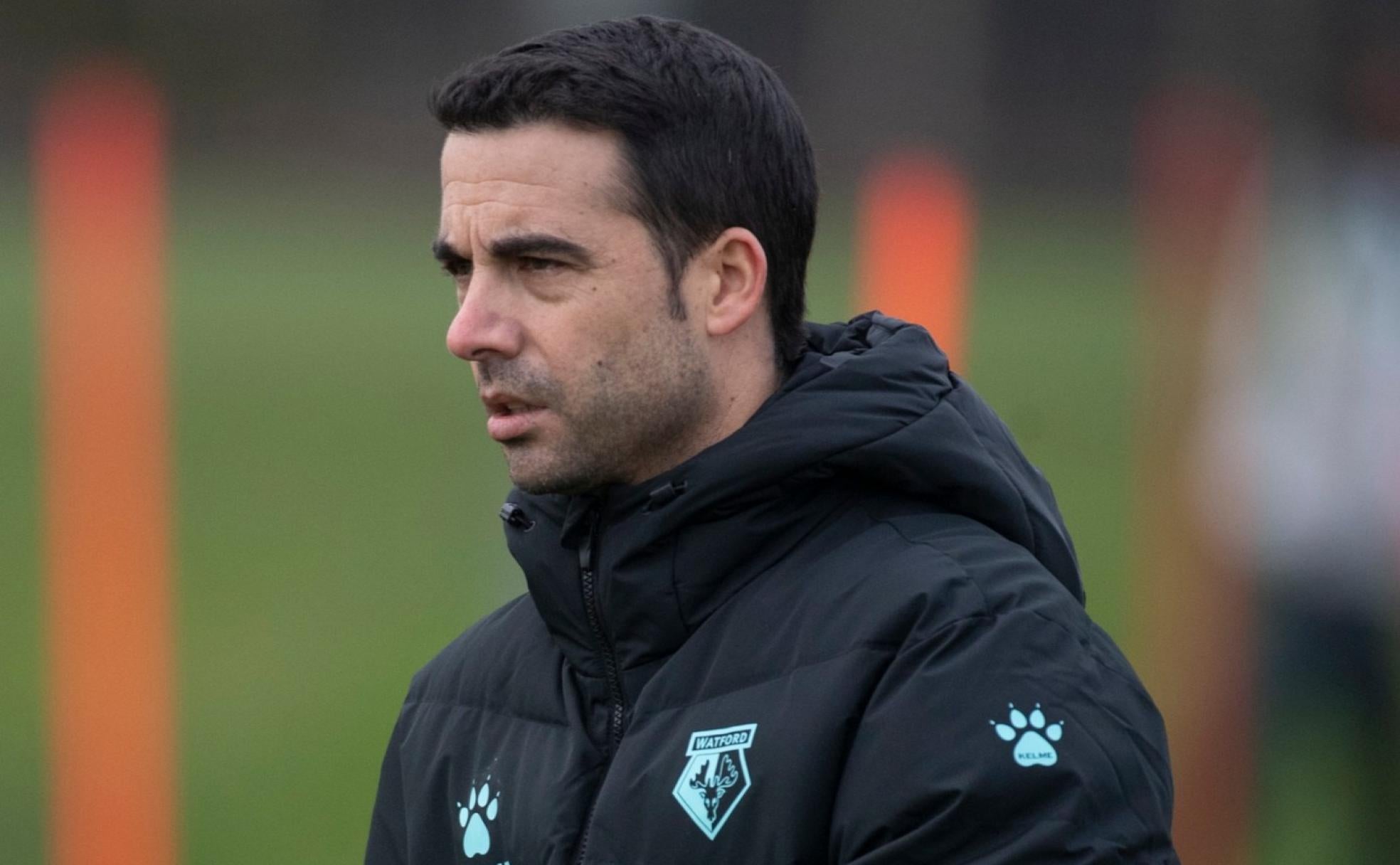 Álvaro Reina, durante un entrenamiento en Watford.