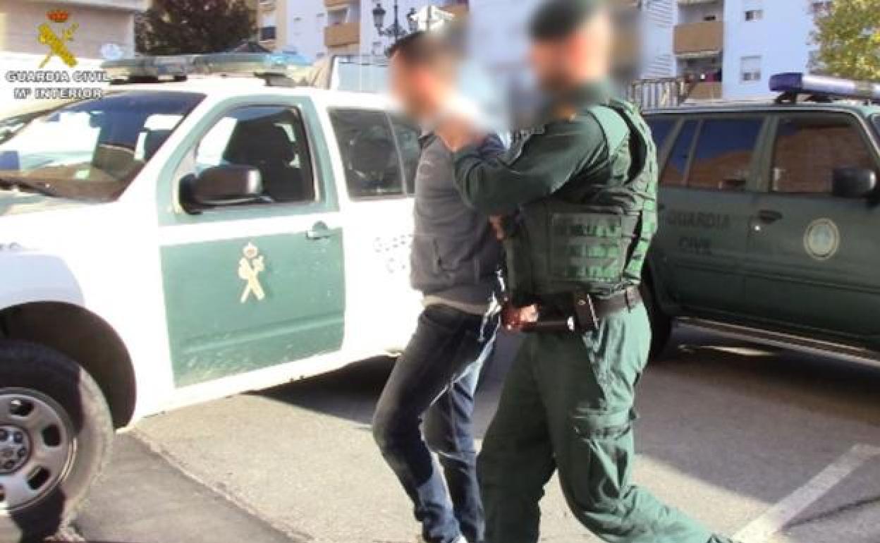 Detención de uno de los Marranella en Málaga el pasado 2019. 