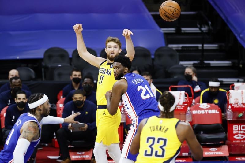 Domantas Sabonis, durante el Concurso de Habilidades de la NBA. 