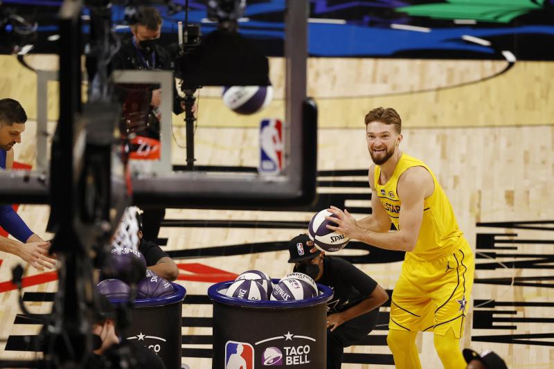 Domantas Sabonis, durante el Concurso de Habilidades de la NBA. 