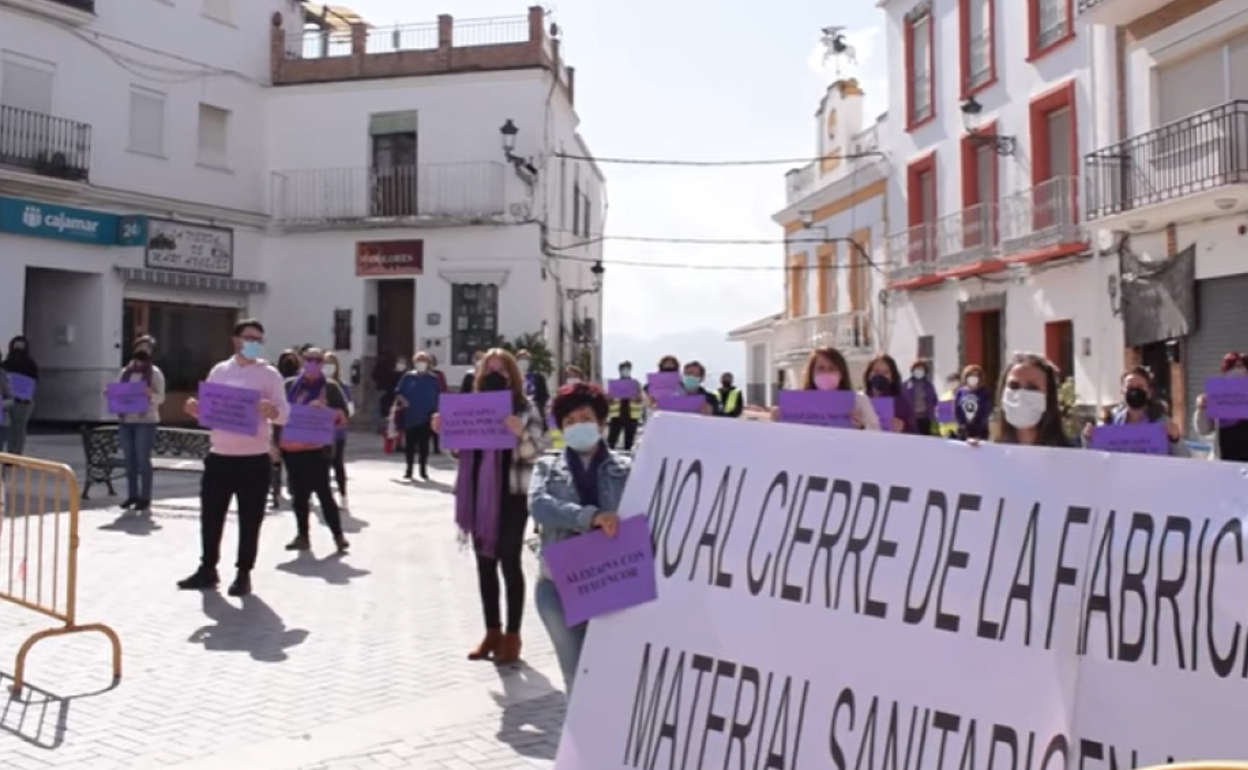 Manifestación en Alozaina el 8M.