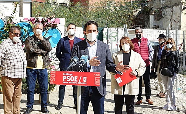 Pérez, este jueves, en el barrio de la Trinidad de la capital.