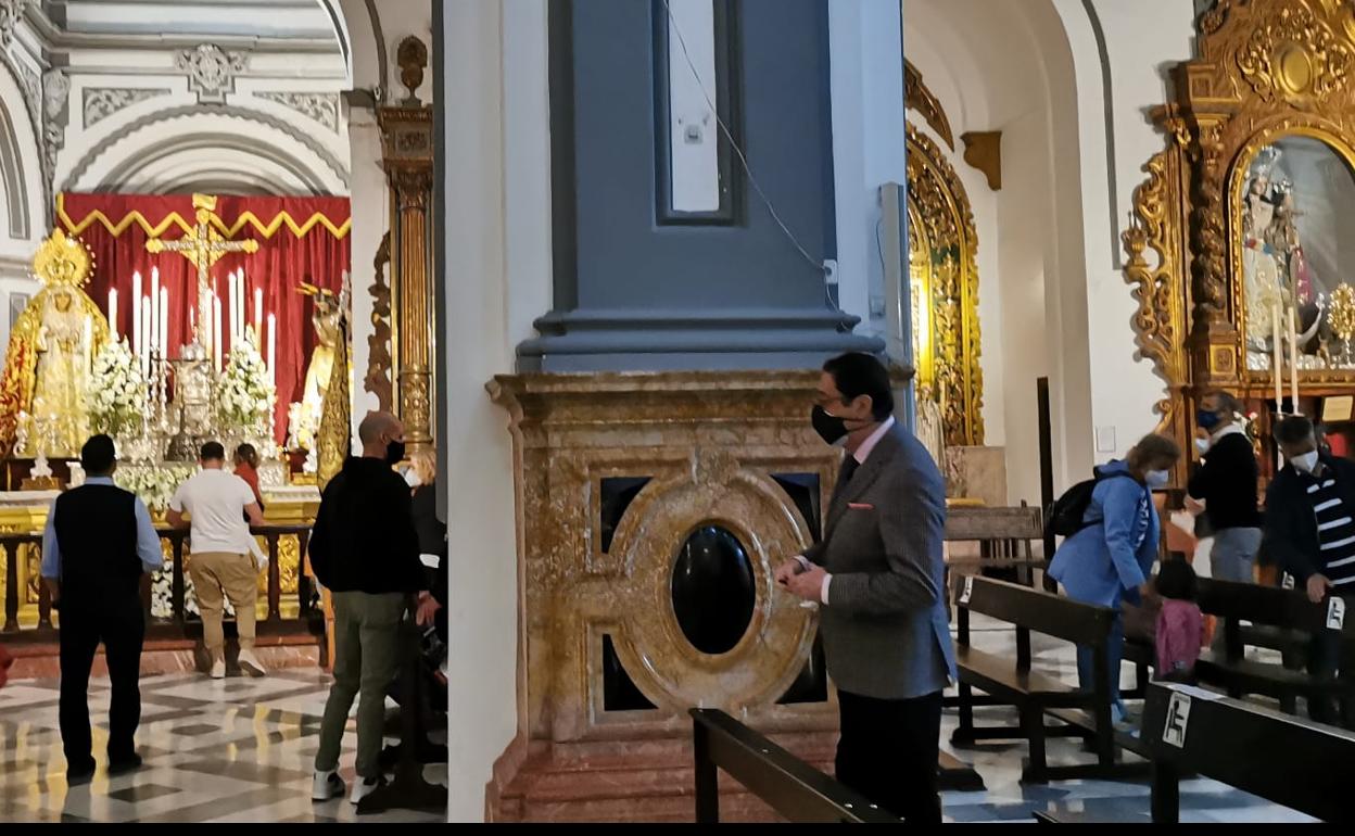 Interior de la iglesia de San Juan, ayer.
