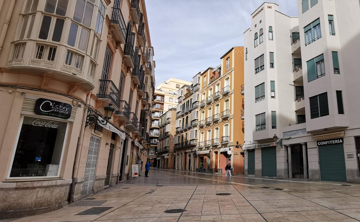 Comercios cerrados en el Centro Histórico. 