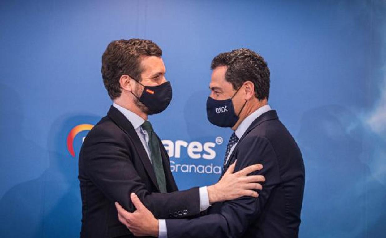 Casado y Moreno reclaman en Granada que la financiación europea llegue a los municipios