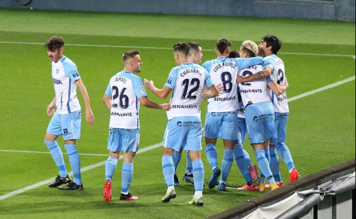 Celebración de uno de los goles ante el Rayo, partido que sirvió para consolidar el actual sistema. 