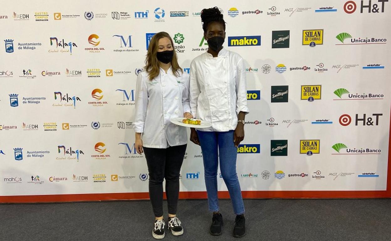 Las ganadoras del concurso Cocina Joven Sabor a Málaga. 