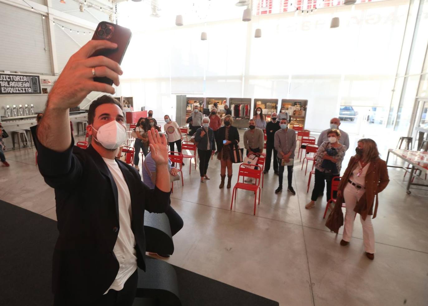 El escritor Javier Castillo, en el Aula de Cultura de SUR. 