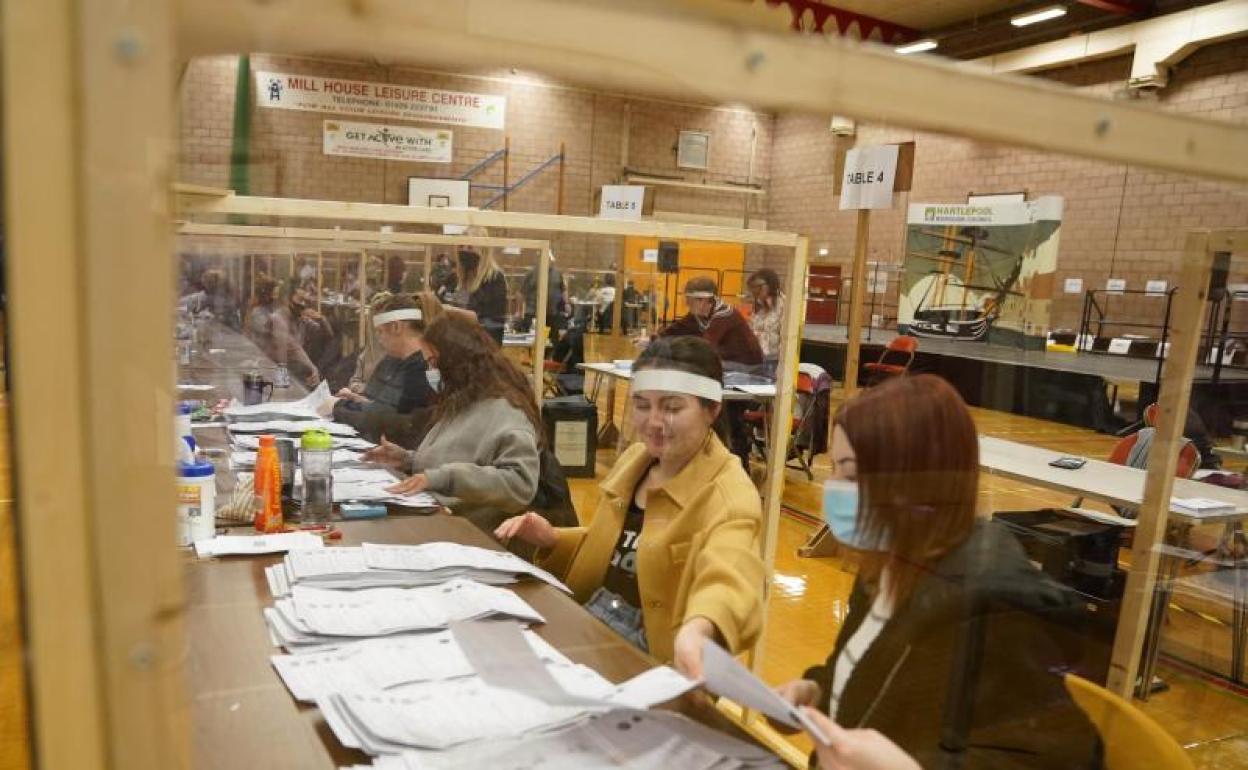 Recuento de la votación en Hartlepool. 