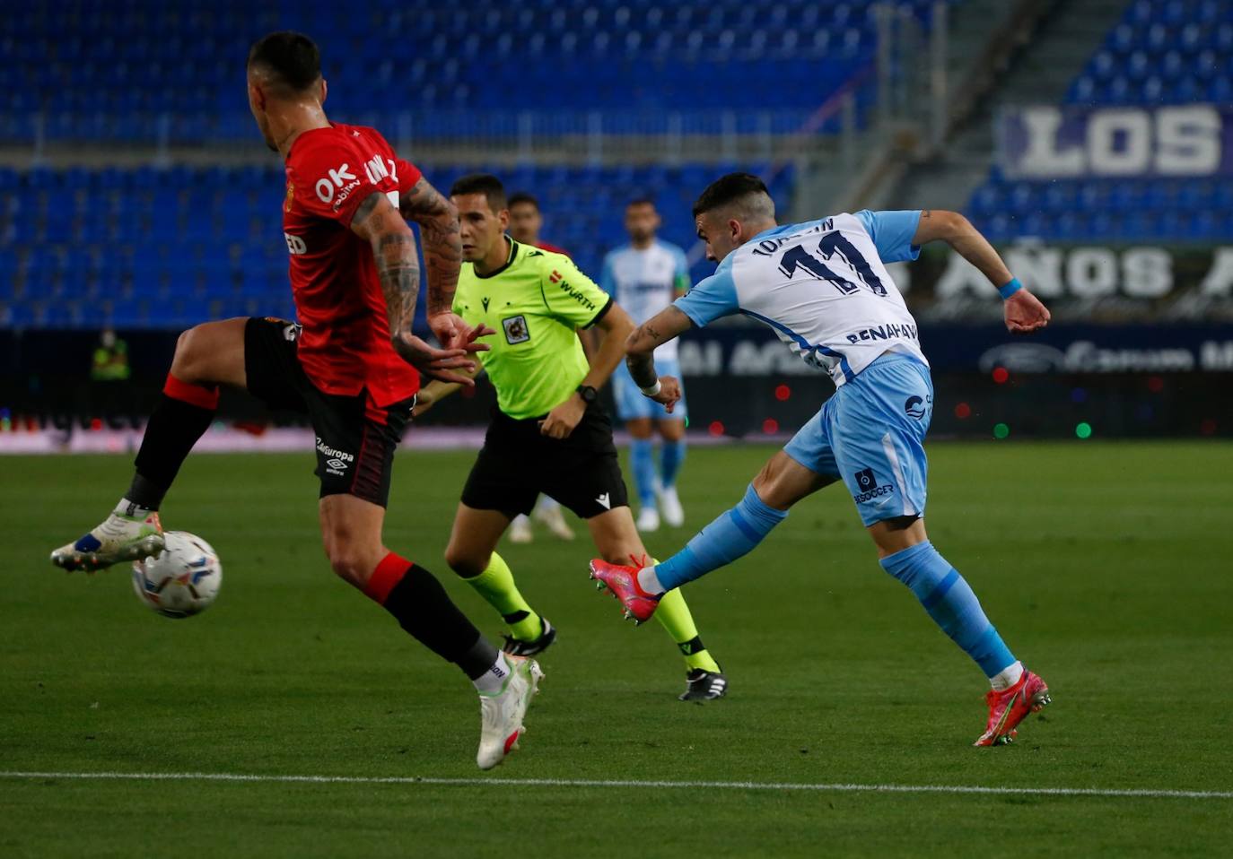 El Málaga empata con el Mallorca en casa. 