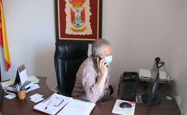 Silvestre Barroso, en su despacho en el Consistorio. 