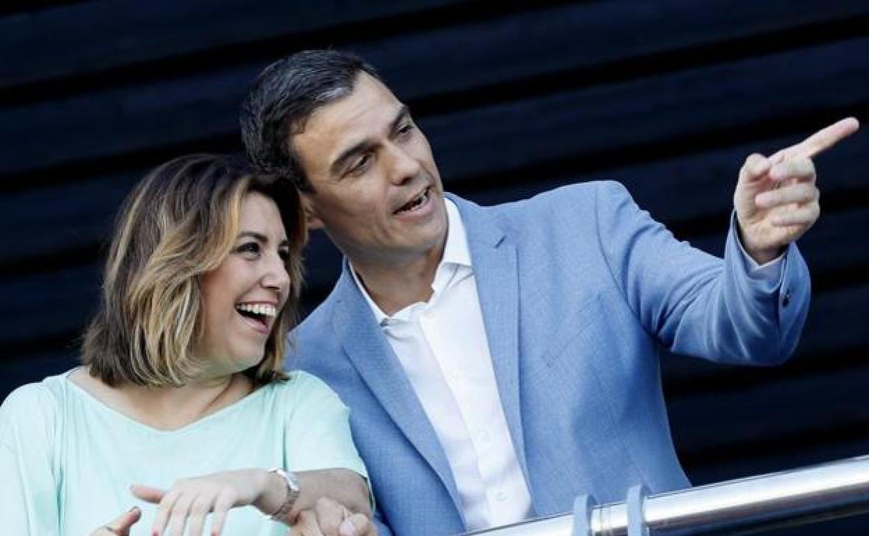 Susana Díaz y Pedro Sánchez en una imagen de archivo