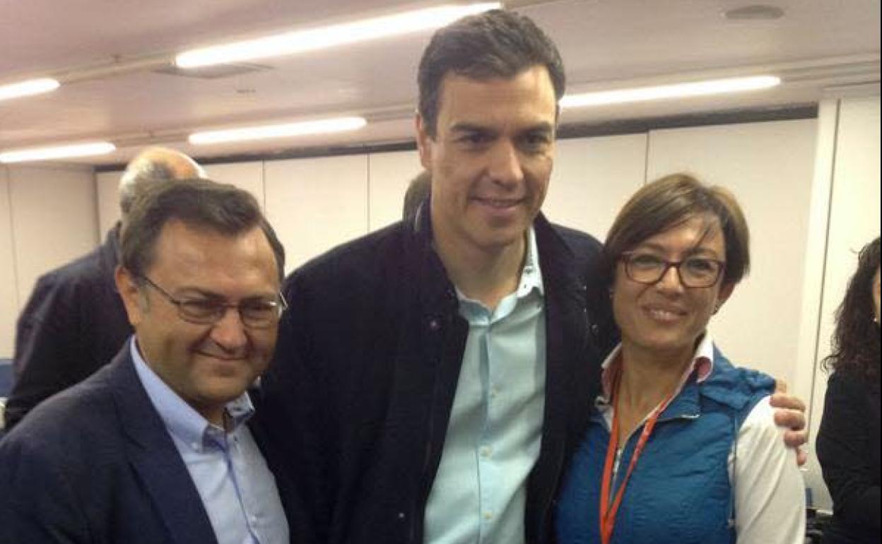 Heredia, Sánchez y Gámez en una foto de archivo.