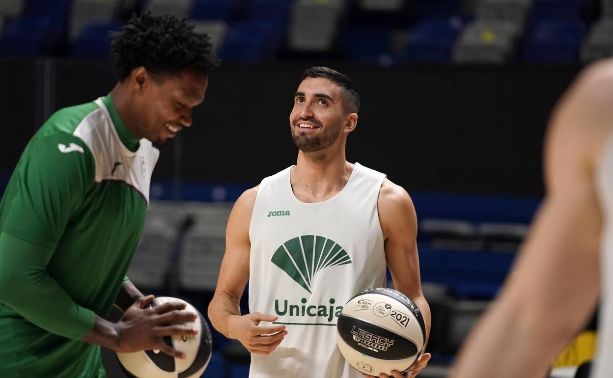 Jaime Fernández, sonriente durante un entrenamiento.