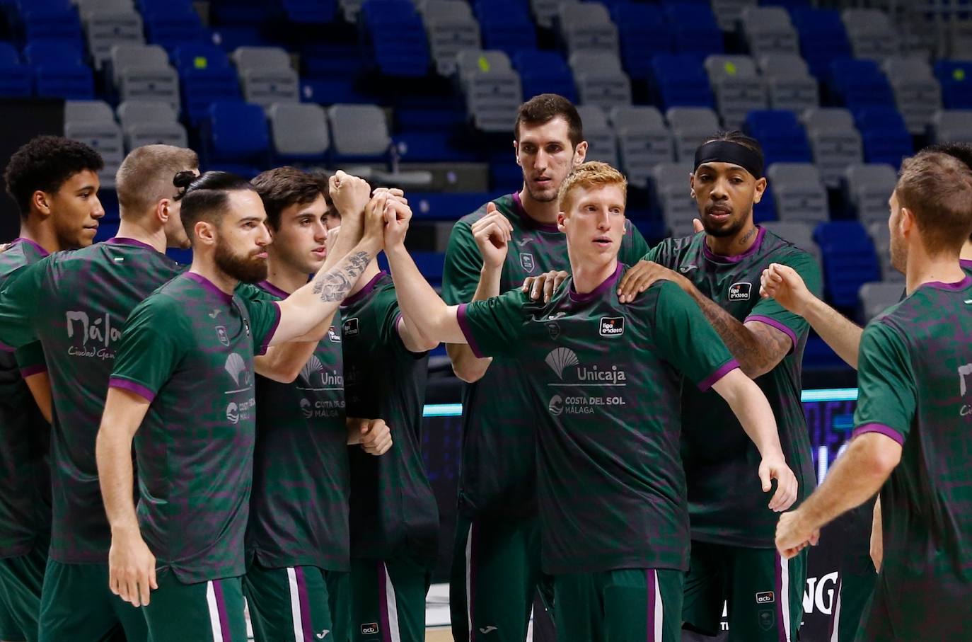 El Unicaja se despide de la Liga regular en el Palacio de los Deportes de Málaga 