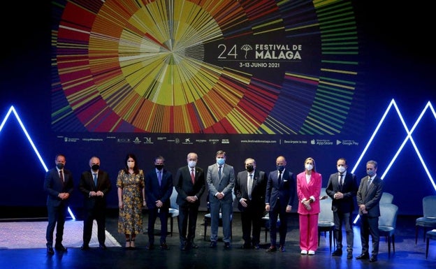 Autoridades y patrocinadores en la presentación del Festival de Málaga.