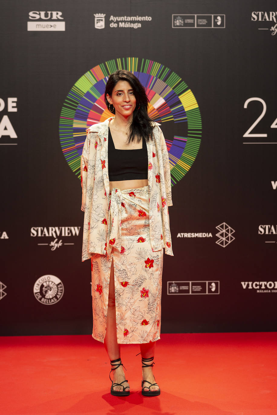 Los protagonistas de las películas seleccionadas posan en el Círculo de Bellas Artes como antesala del photocall malagueño