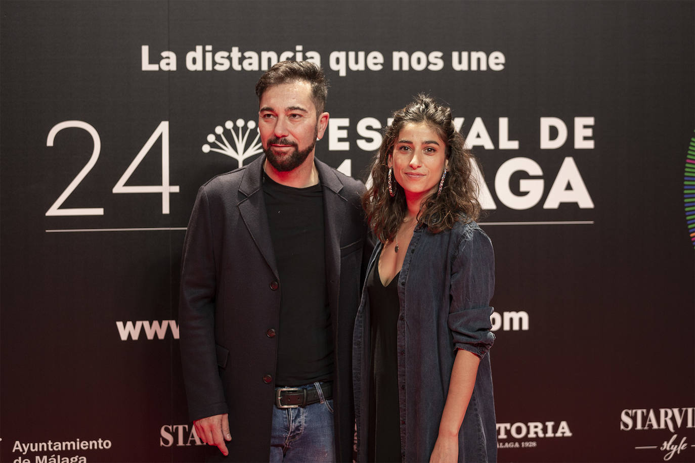 Los protagonistas de las películas seleccionadas posan en el Círculo de Bellas Artes como antesala del photocall malagueño