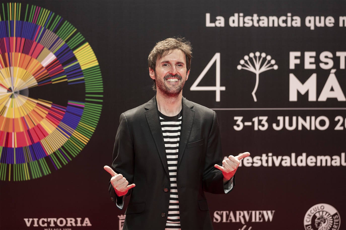 Los protagonistas de las películas seleccionadas posan en el Círculo de Bellas Artes como antesala del photocall malagueño