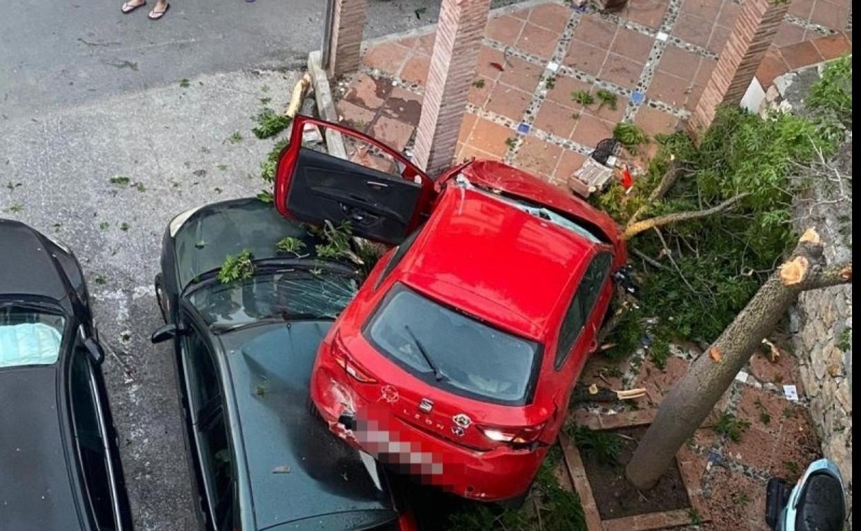 Imagen del vehículo siniestrado. 