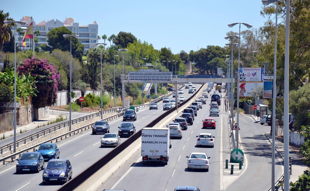 Autovía A-7 a su paso por Marbella. 