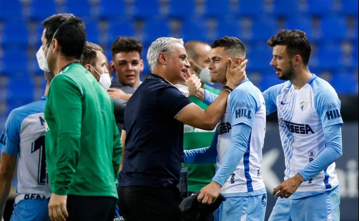 Pellicer se despide de Rahmani el domingo, tras la victoria frente al Castellón. 