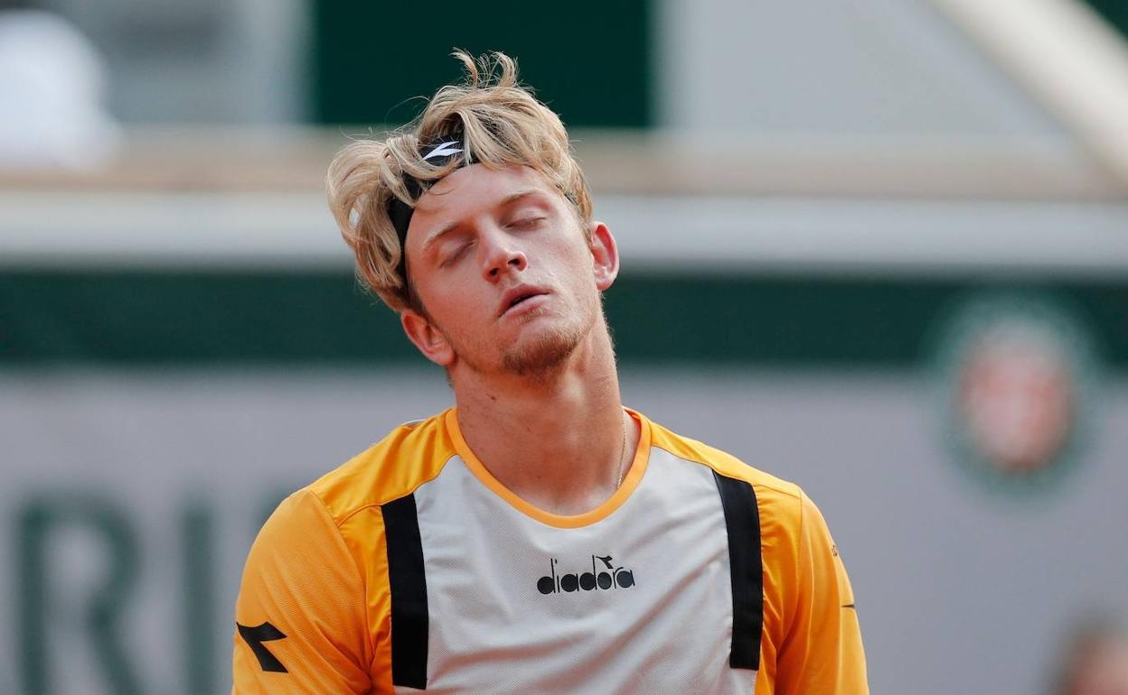 Un gesto de decepción de Alejandro Davidovich en el duelo de este martes ante Zverev. 