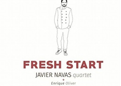 Imagen secundaria 1 - Javier Navas, durante dos actuaciones y portada de su disco 'Fresh Start'. 