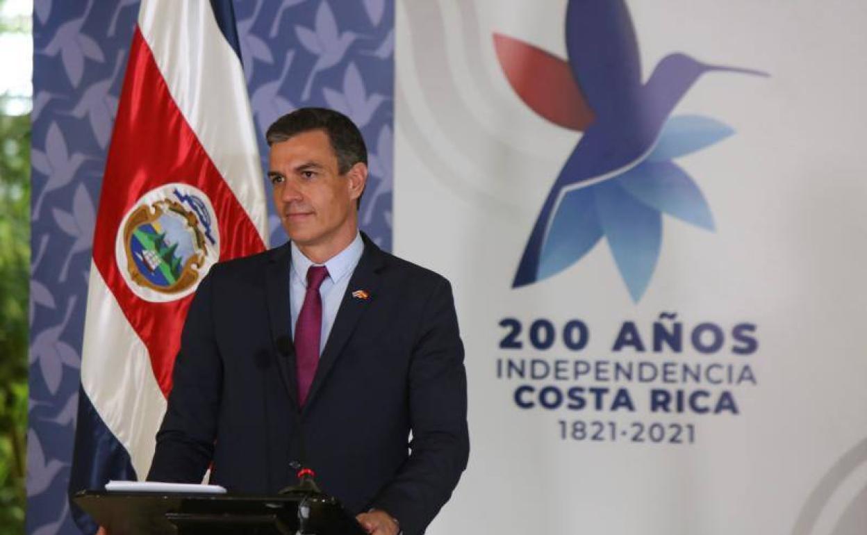 Sánchez, en su reciente visita a Costa Rica. 