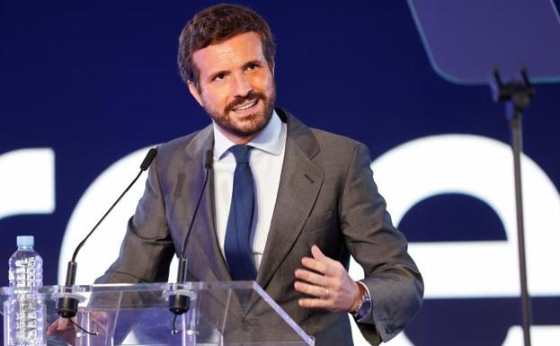 El presidente del Partido Popular, Pablo Casado, presenta los detalles de la próxima Convención Nacional de la formación, prevista para otoño. 