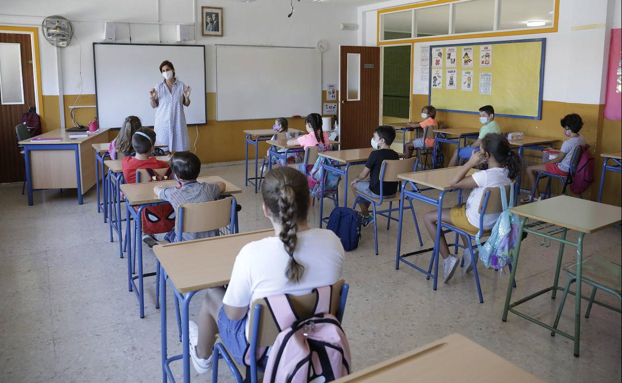 Primer día de clase en Málaga el pasado mes de septiembre.
