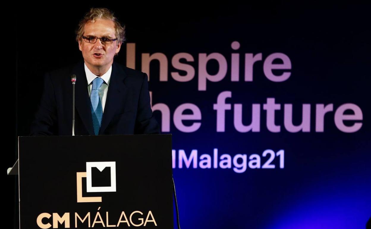 El presidente de Vocento, Ignacio Ybarra, durante la inauguración oficial de CM Málaga.