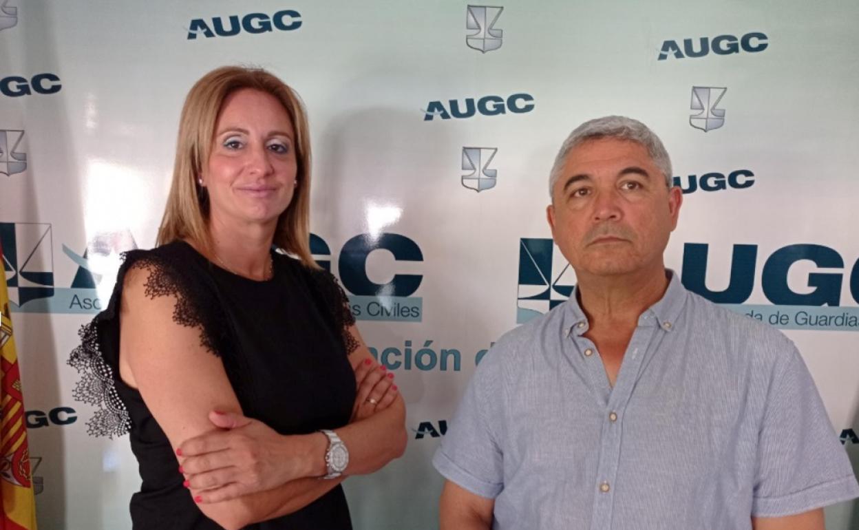 Inmaculada Rodríguez con Ignacio Carrasco, actual Secretario General de AUGC Málaga. 