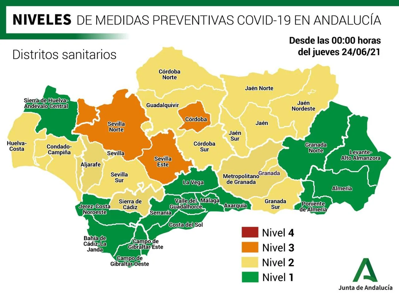 Coronavirus Andalucía: Consulta los niveles de alerta y las restricciones vigentes desde el 1 de julio en los municipios de Andalucía