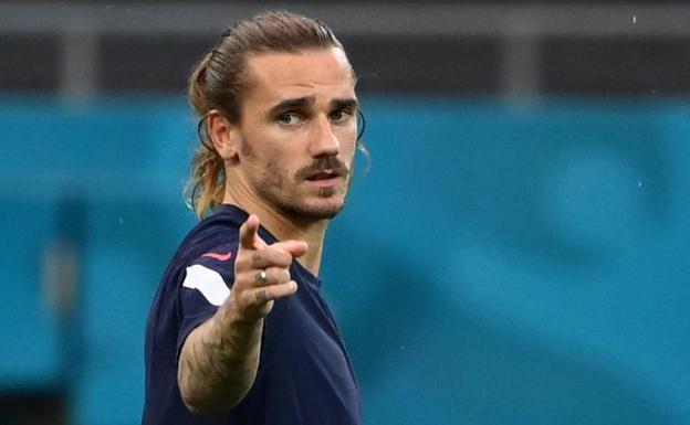 Antoine Griezmann, en un partido de la selección francesa. 