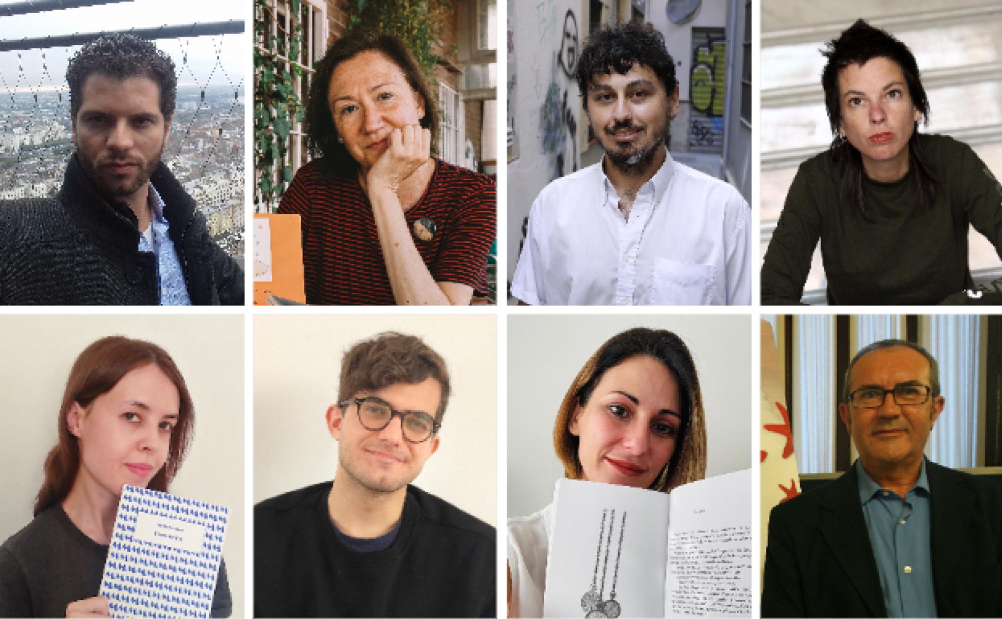 De izquierda a derecha y de arriba abajo, Diego Medina Poveda, Isabel Bono, Jorge Villalobos, María Eloy-García, Sonia Marpez, Ignacio Pérez Cerón, Sora Sans y Francisco Ruiz Noguera. 