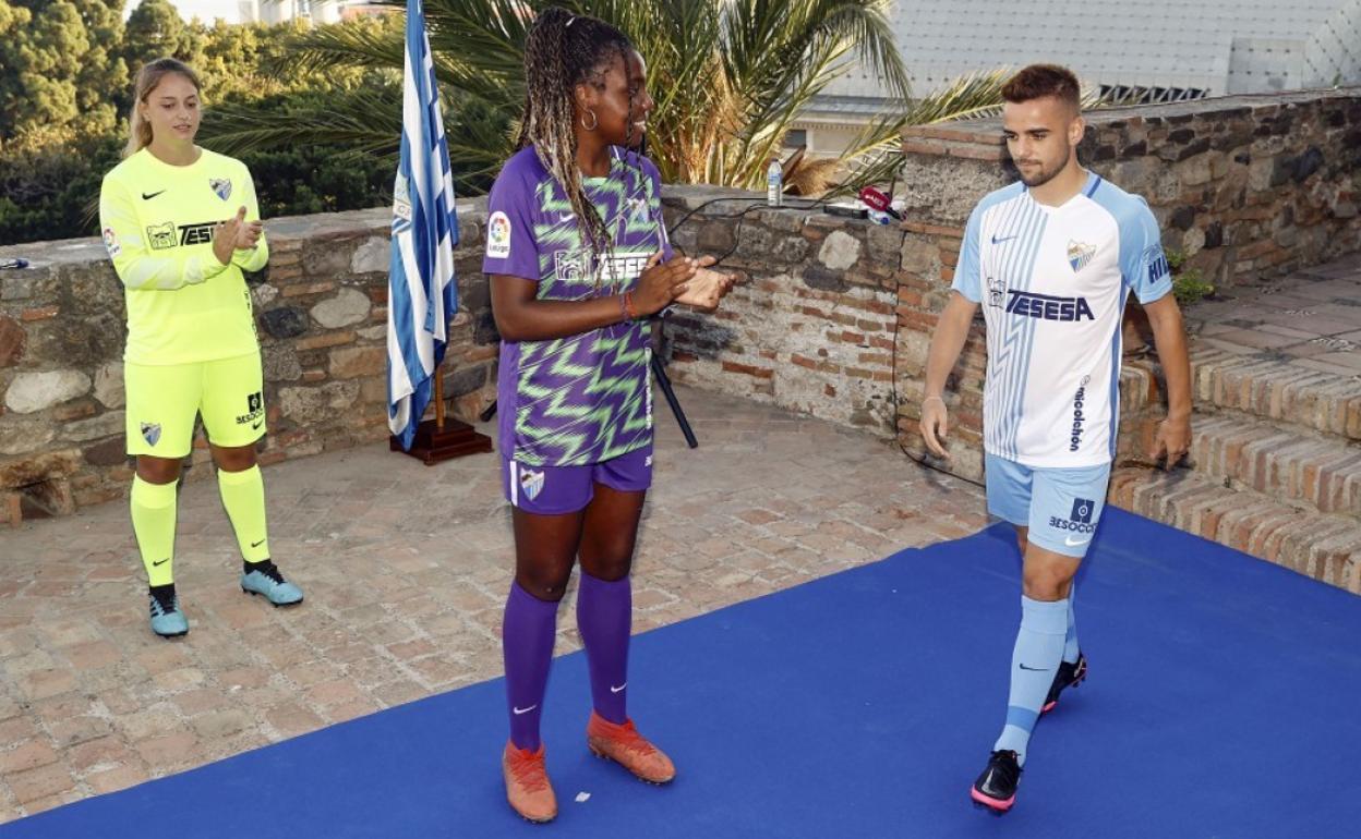 Imagen de archivo sobre la presentación de las camisetas del Málaga para la temporada 20-21.