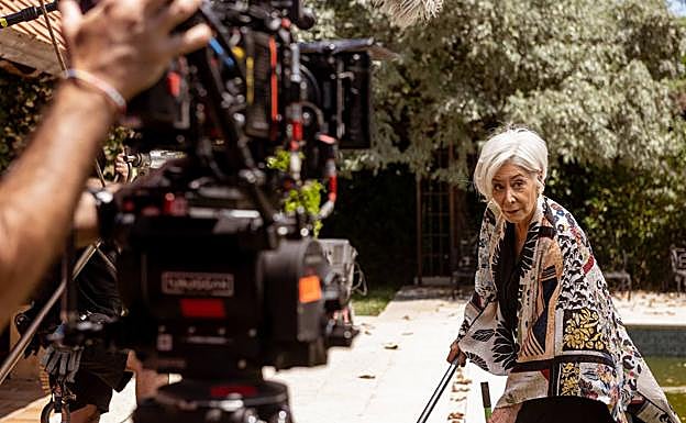 Imagen principal - Tres fotografías del rodaje.