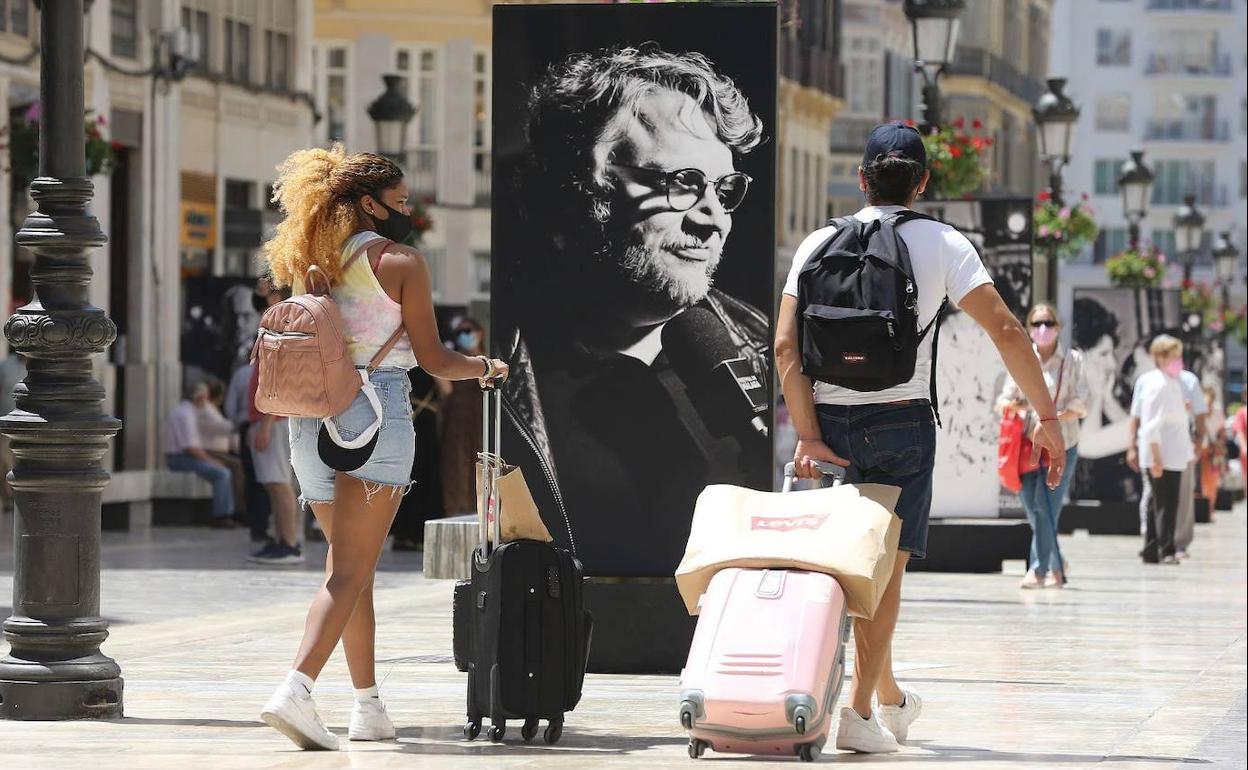 Turistas en el Centro de Málaga. 