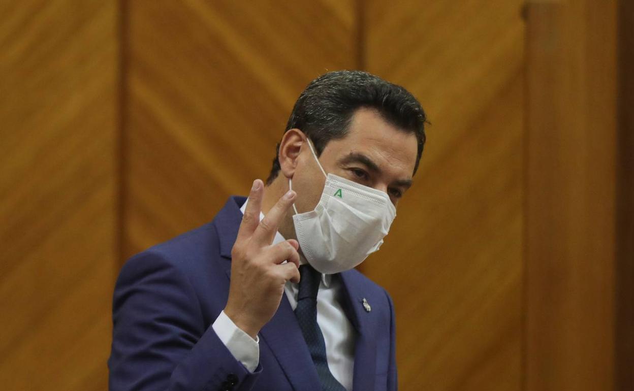 Moreno Bonilla, durante su intervención en el pleno. 