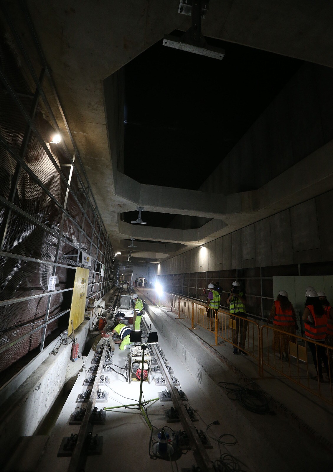 Fotos: Actuación en el &#039;tobogán&#039; que da continuidad al túnel entre la avenida de Andalucía y la Alameda del Metro de Málaga