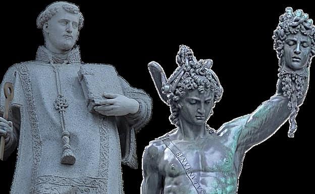 Esculturas de San Lorenzo, en El Escorial y Perseo, en Florencia.