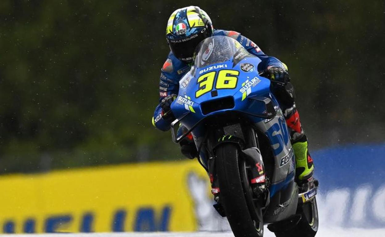 La Suzuki de Joan Mir, durante los libres del GP de Estiria.