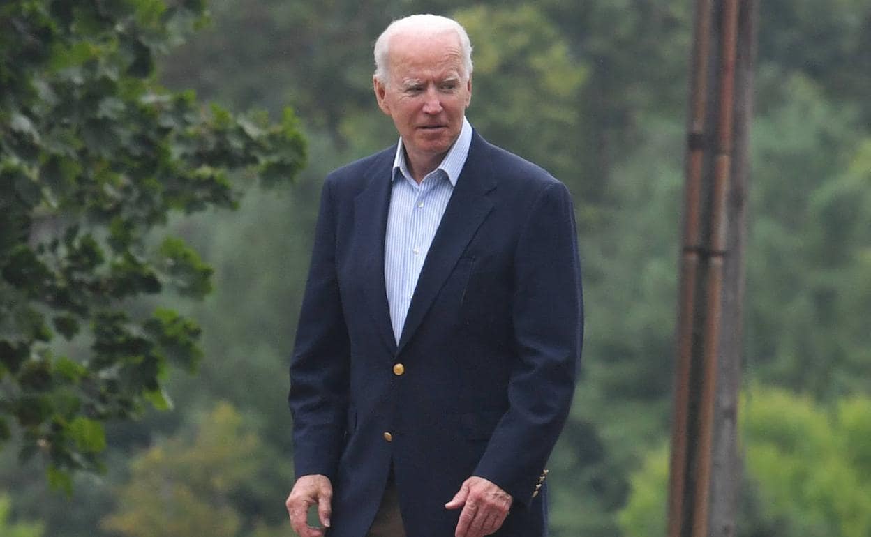 Joe Biden, el pasado domingo tras asistir a un oficio religioso.