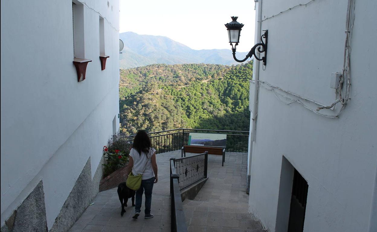 Desde el casco urbano se puede ver el frondoso vergel que cobija al río Genal. 