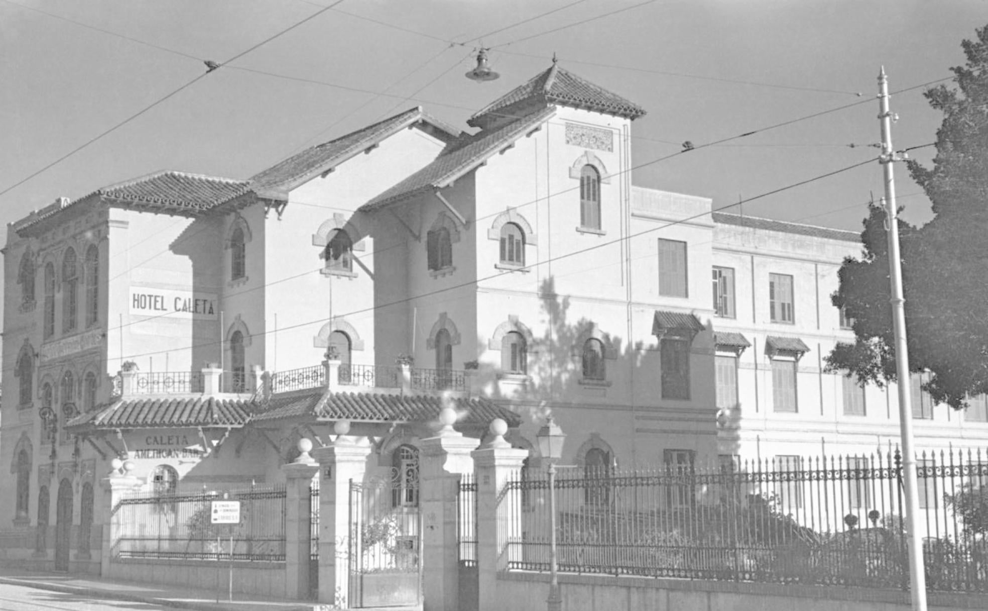 El Hotel Caleta hacia 1940. 