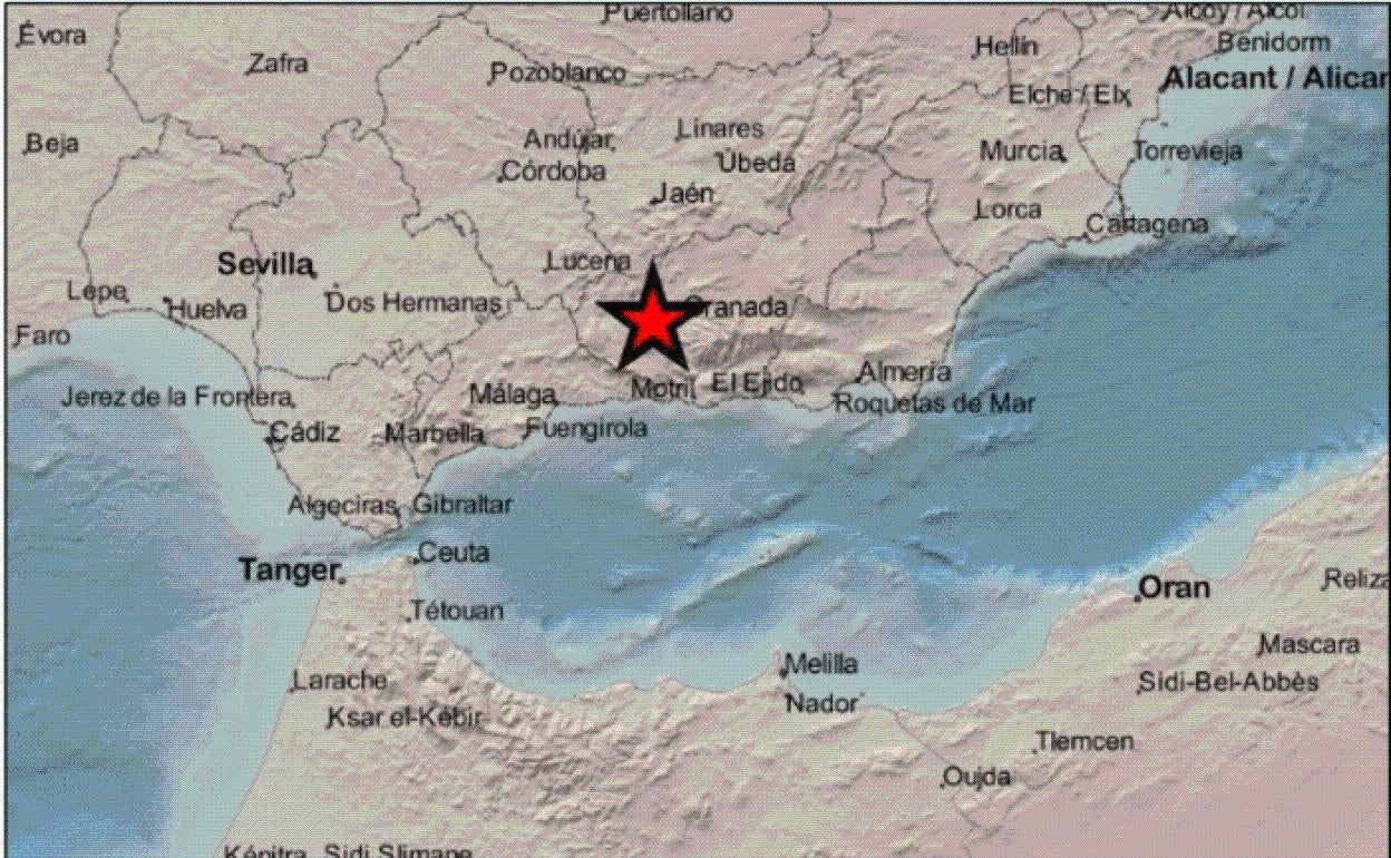 Epicentro del terremoto registrado hace dos semanas y que se dejó sentir en casi toda Andalucía. 