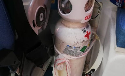 Imagen del interior de una de las ambulancias facilitada por el sindicato CSIF. 