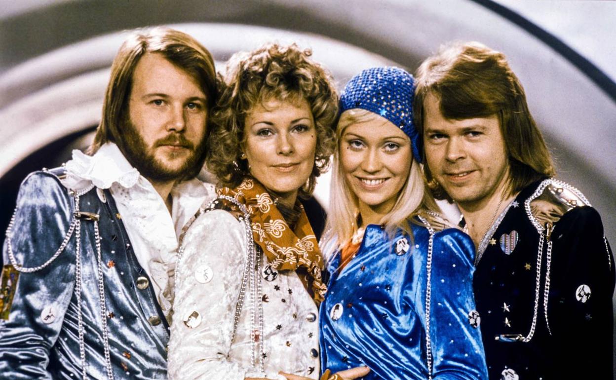 Los integrantes de ABBA, en 1974. 