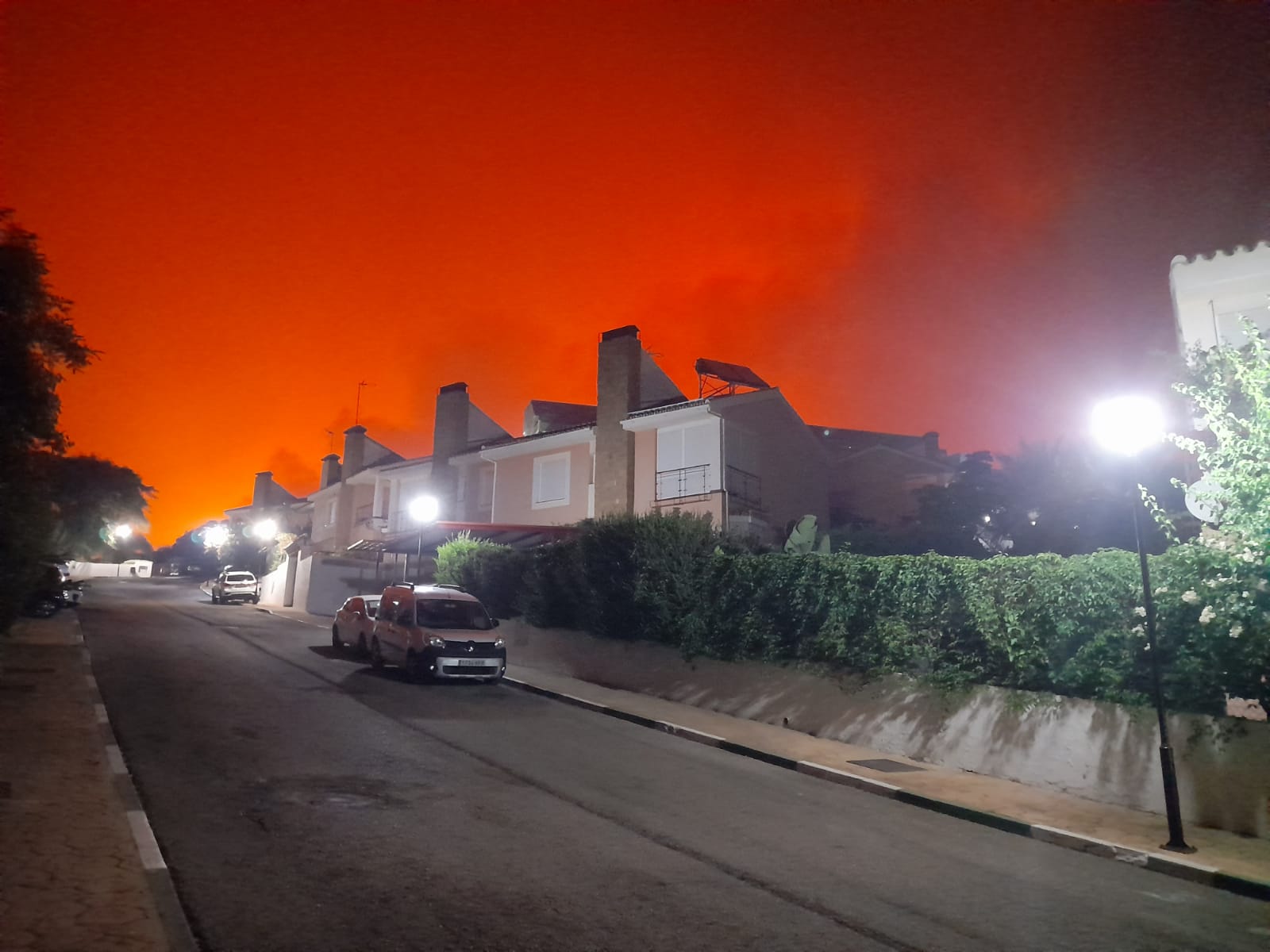 Más de 250 profesionales de Málaga, Granada, Cádiz, Córdoba, Jaén y Sevilla trabajan desde anoche en la zona de Sierra Bermeja donde se ha tenido que cortar al tráfico un tramo de la AP-7 y otras dos carreteras ante el avance de las llamas